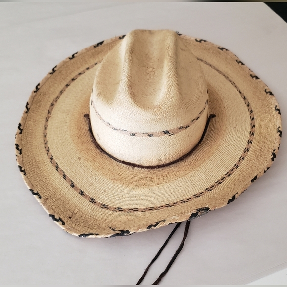 The Lonestar® one size beautifully crafted cattleman pinto palm hats - Picture 1 of 12